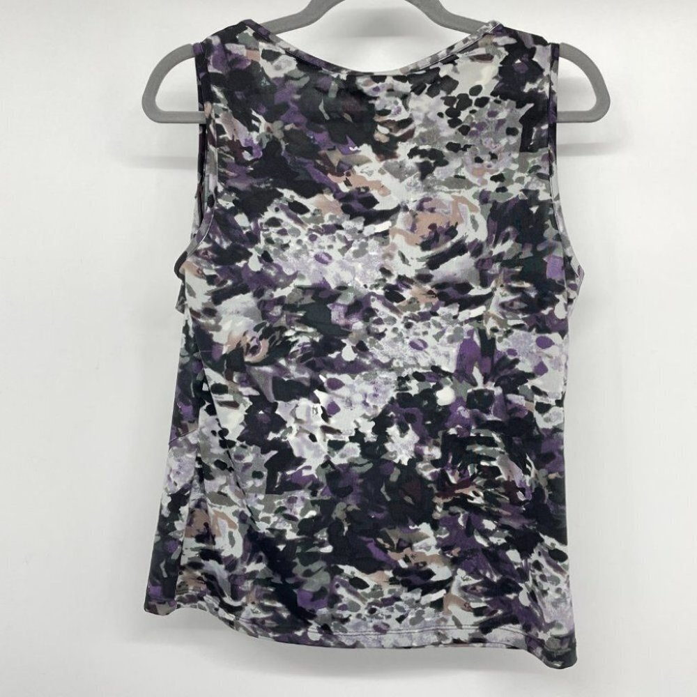 Reitmans petites tiered purple  sleeveless blouse - Picture 6 of 9
